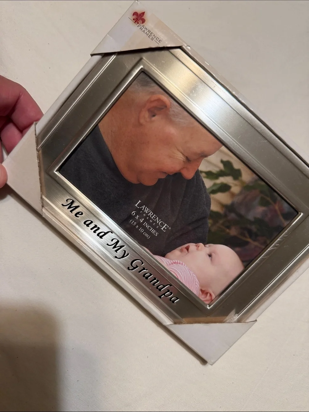 Silver Photo Frame - 'Me and My Grandpa' Accent